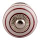 Cherry Striped Small Ceramic Cabinet Knobs